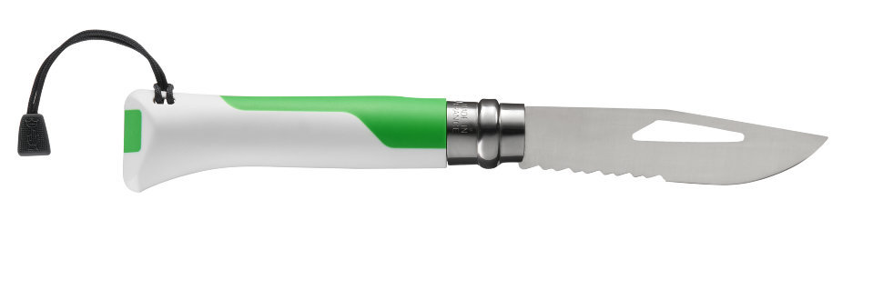 Складной нож Opinel №8 Fluo Green, зеленый, сталь Sandvik 12C27 - фото 3