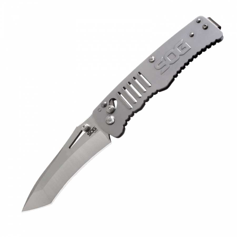 Складной нож Targa Satin - SOG TG1001, сталь VG-10, рукоять нержавеющая сталь, серый