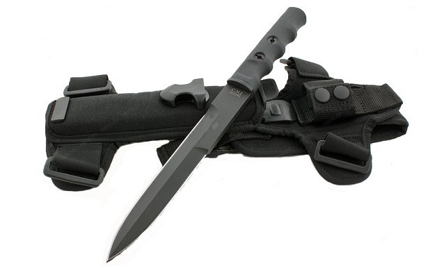 Нож с фиксированным клинком Extrema Ratio C.N.1 Black (Double Edge), сталь Bhler N690, рукоять пластик - фото 2