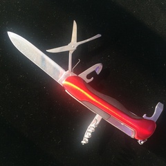 Фото Нож складной универсальный, красный