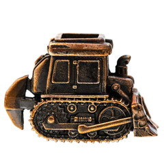 Фото Бусина для темляка Бульдозер, бронза