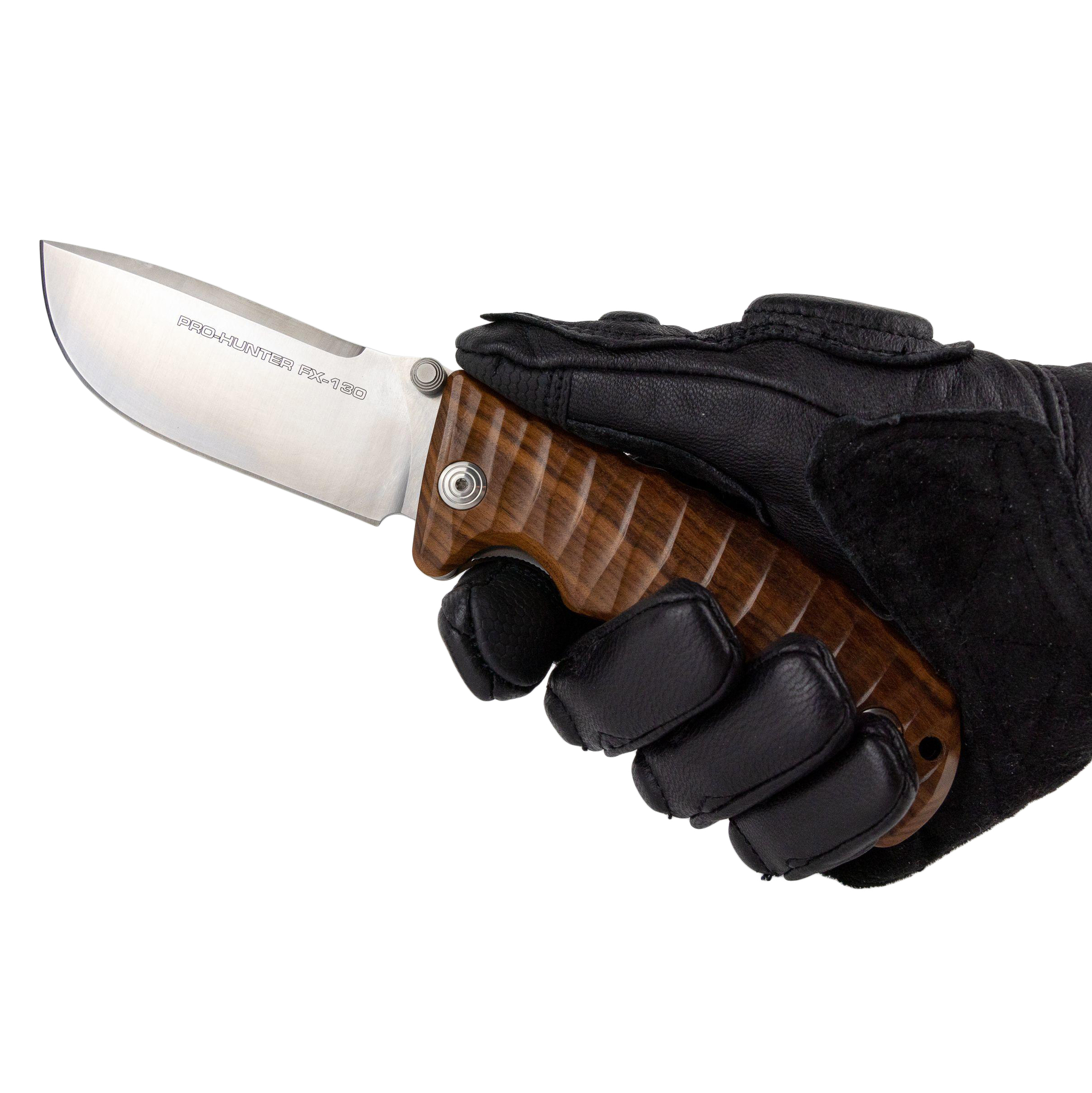 фото Складной нож fox pro-hunter, сталь n690, рукоять палисандр, коричневый