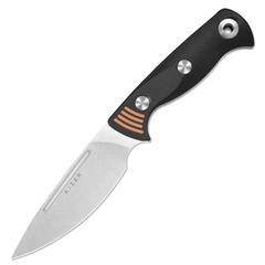 Фото Туристический нож Kizer Evenki 3, сталь AEB-L, рукоять Black/Orange G10