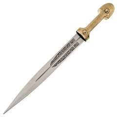 Фото Кинжал сувенирный Кизляр, кожа и мельхиор