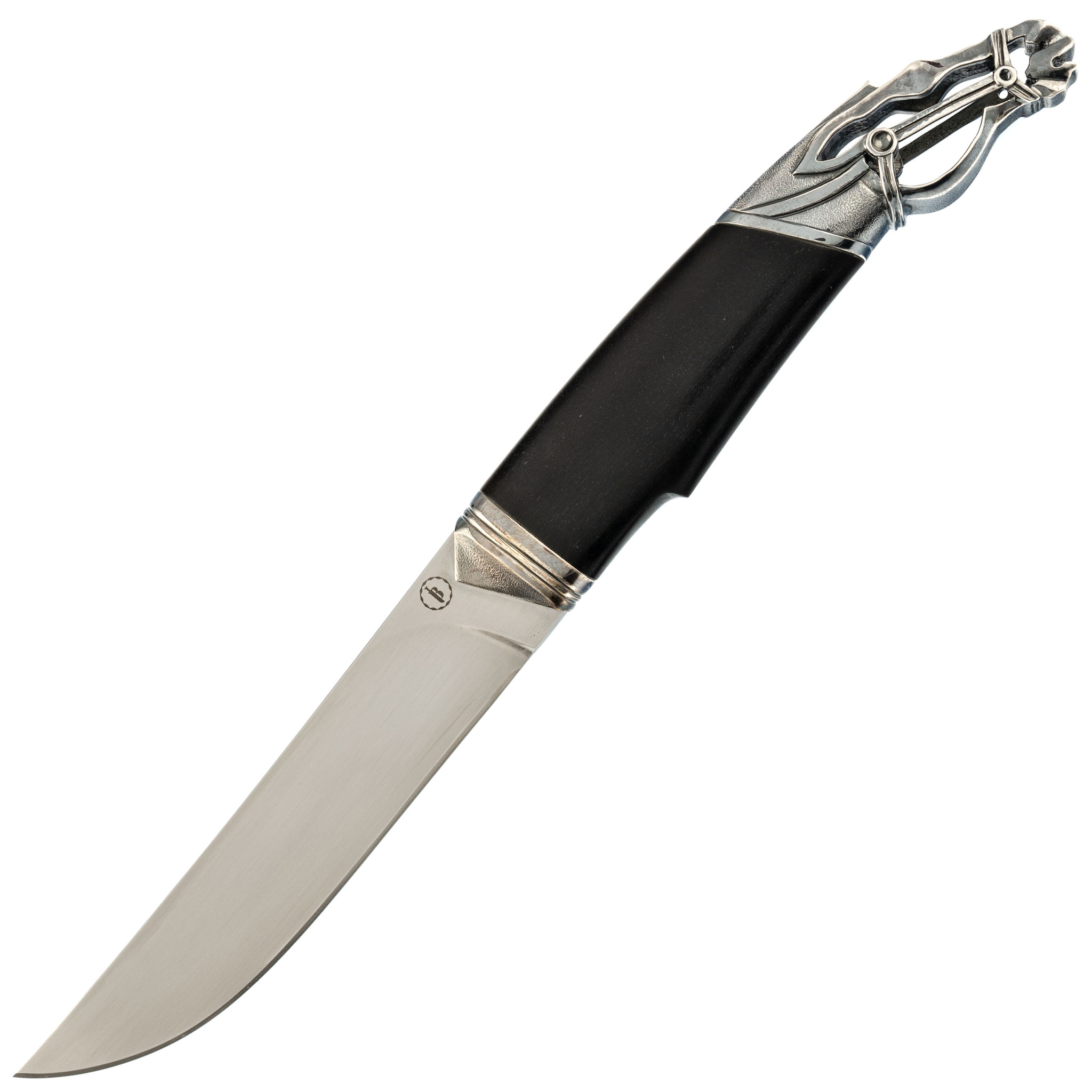 Подарочный нож Сагаан Морин, многослойная сталь, рукоять моржовый клык