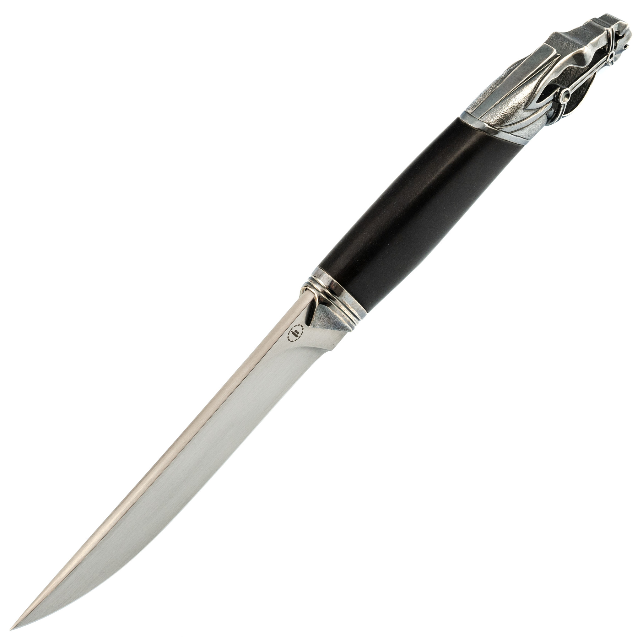 Подарочный нож Сагаан Морин, многослойная сталь, рукоять моржовый клык - фото 2