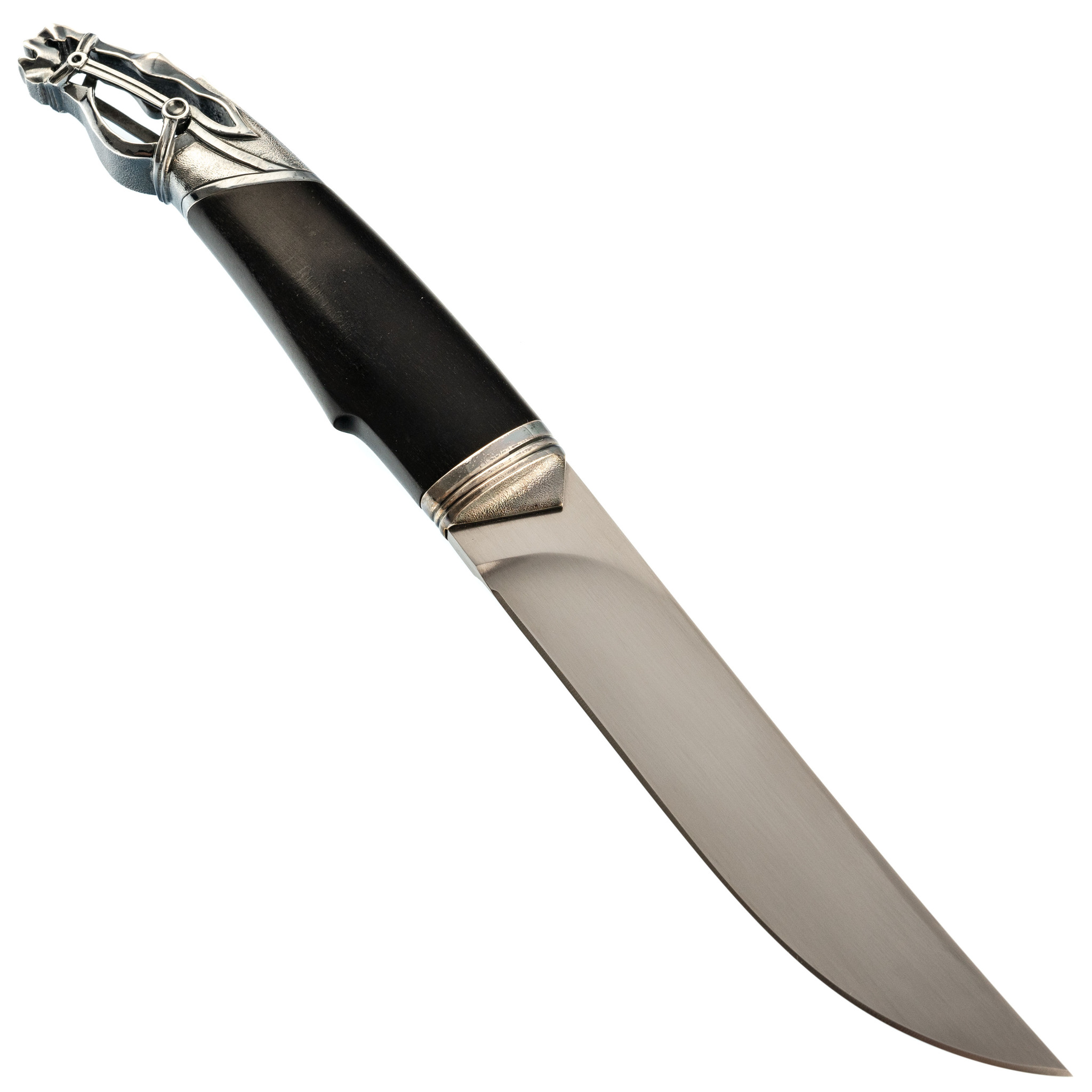 Подарочный нож Сагаан Морин, многослойная сталь, рукоять моржовый клык - фото 4