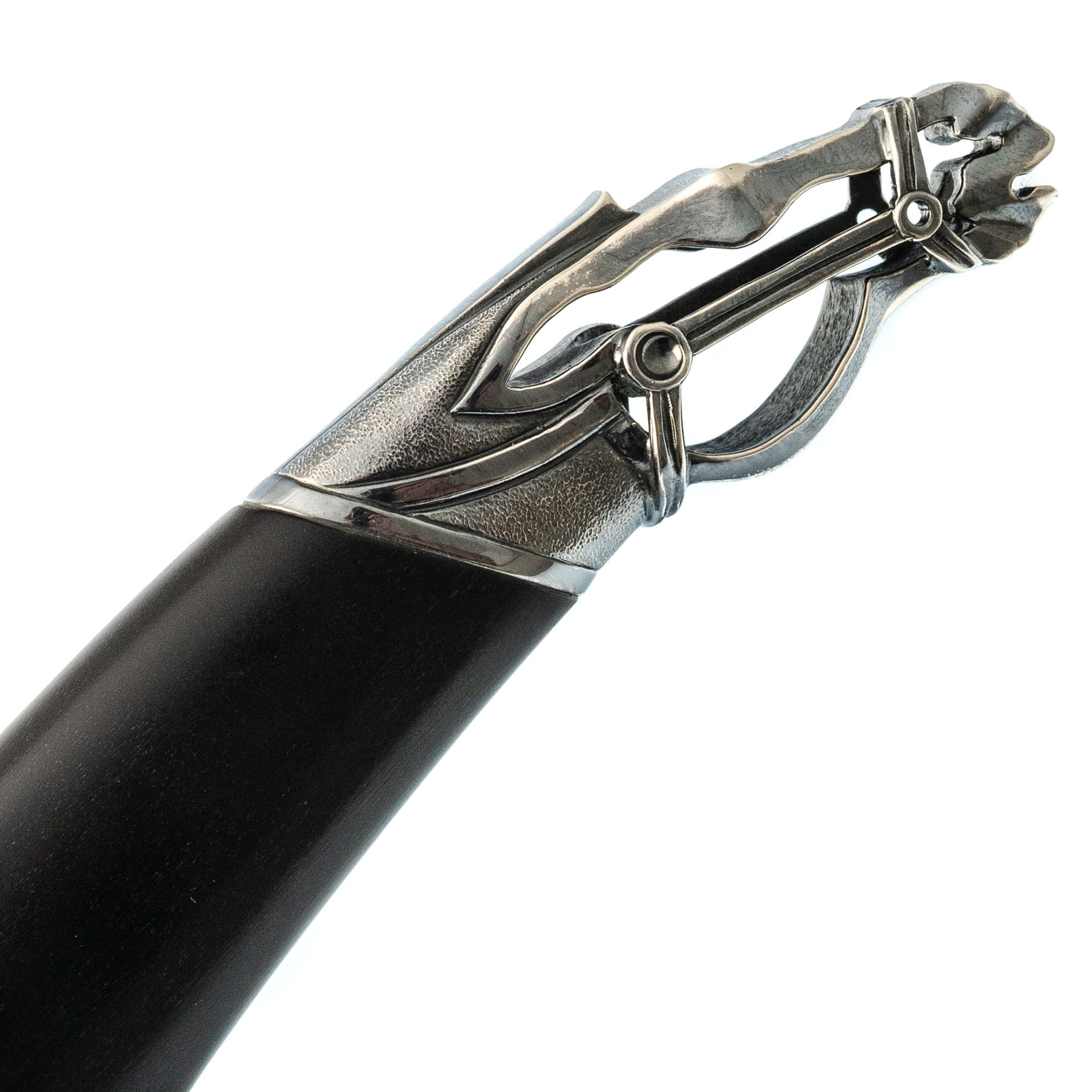 Подарочный нож Сагаан Морин, многослойная сталь, рукоять моржовый клык - фото 3