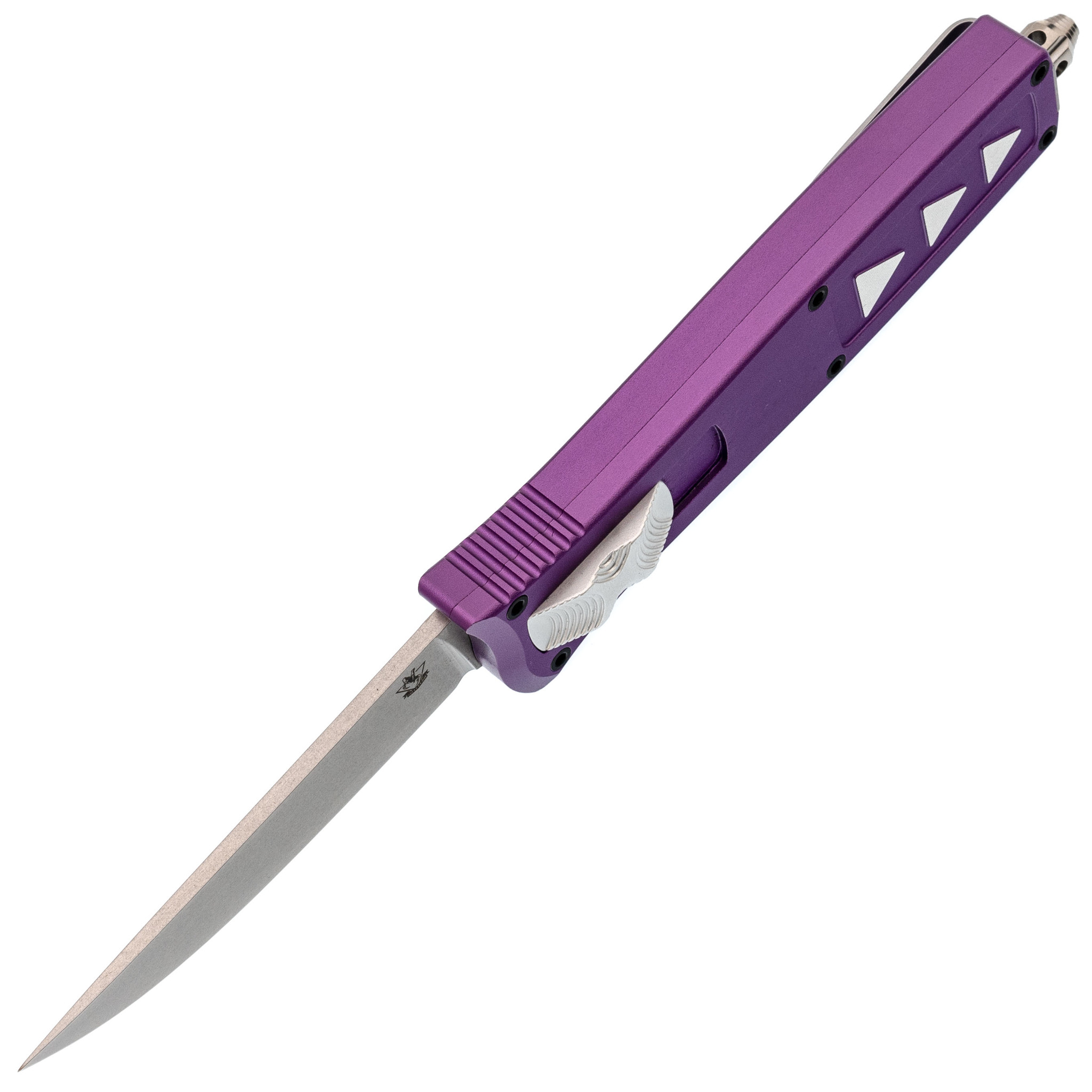 Автоматический нож Steelclaw Аргон-03, сталь D2, рукоять алюминий, фиолетовый - фото 2