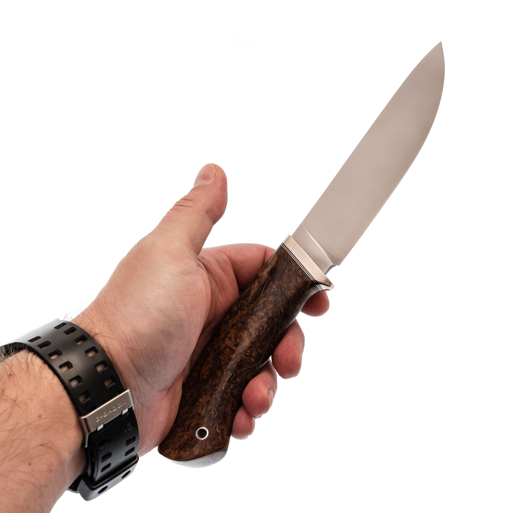Нож Панцуй, сталь M390, рукоять карельская береза - фото 4