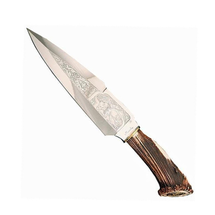 фото Нож с фиксированным клинком muela duque, сталь x50crmov15, рукоять олений рог