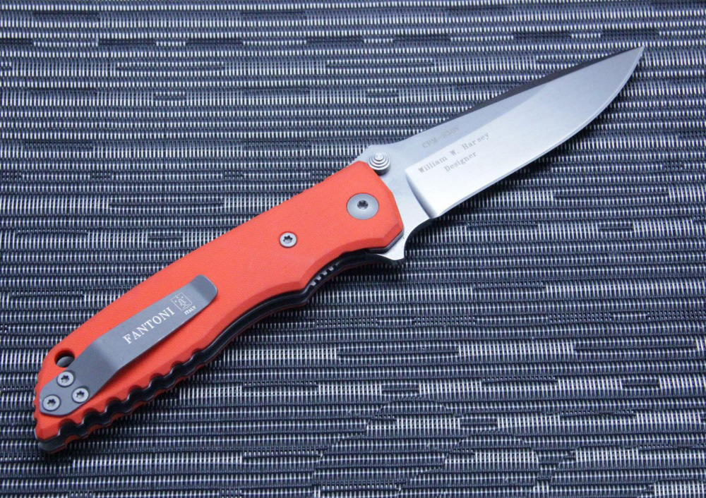 Нож складной Fantoni, HB01, William (Bill) Harsey Design-2, FAN/HB01SwOr, сталь CPM-S30V, рукоять стеклотекстолит G-10 от Ножиков