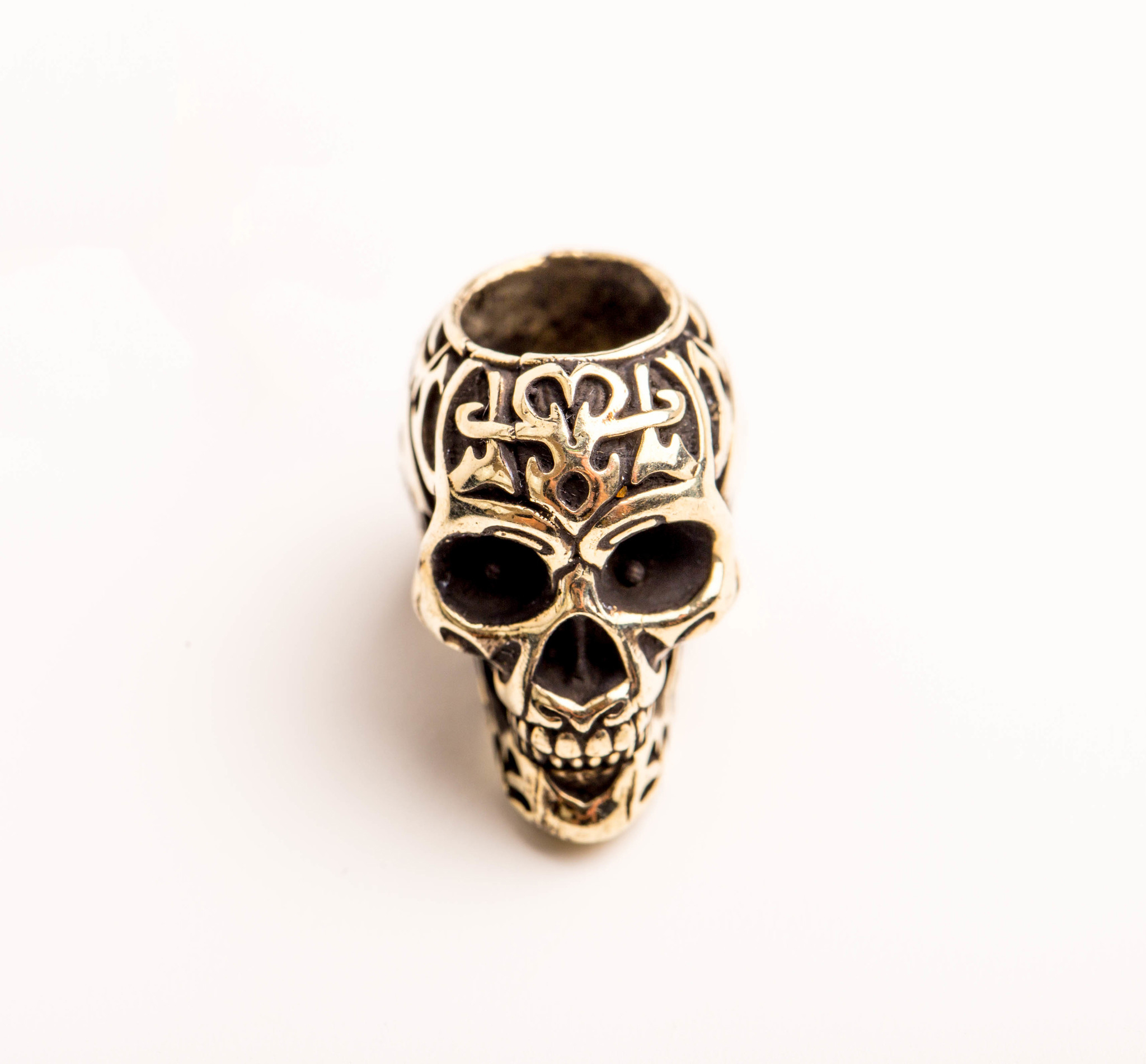 Бусина Triball Skull, мельхиор от Ножиков
