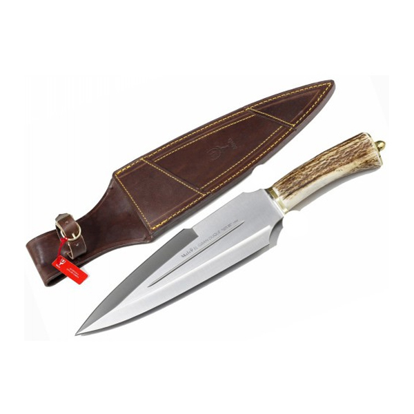 Нож с фиксированным клинком Muela Duque, сталь X50CrMoV15, рукоять олений рог от Ножиков