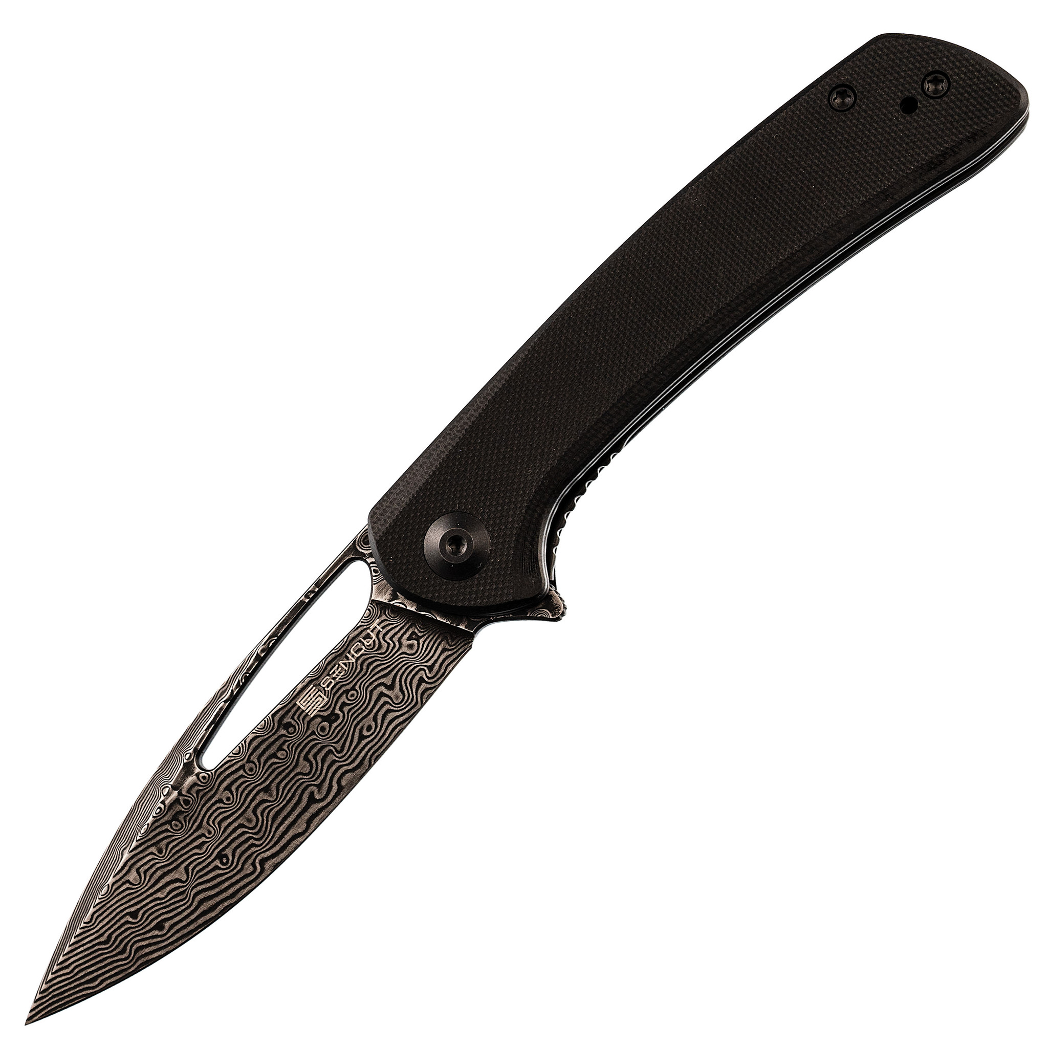 Складной нож Sencut Honoris Blackwash, сталь дамаск, рукоять G10 - фото 1