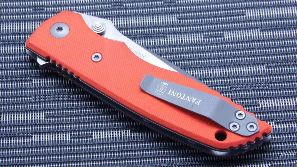 Нож складной Fantoni, HB01, William (Bill) Harsey Design-2, FAN/HB01SwOr, сталь CPM-S30V, рукоять стеклотекстолит G-10 от Ножиков