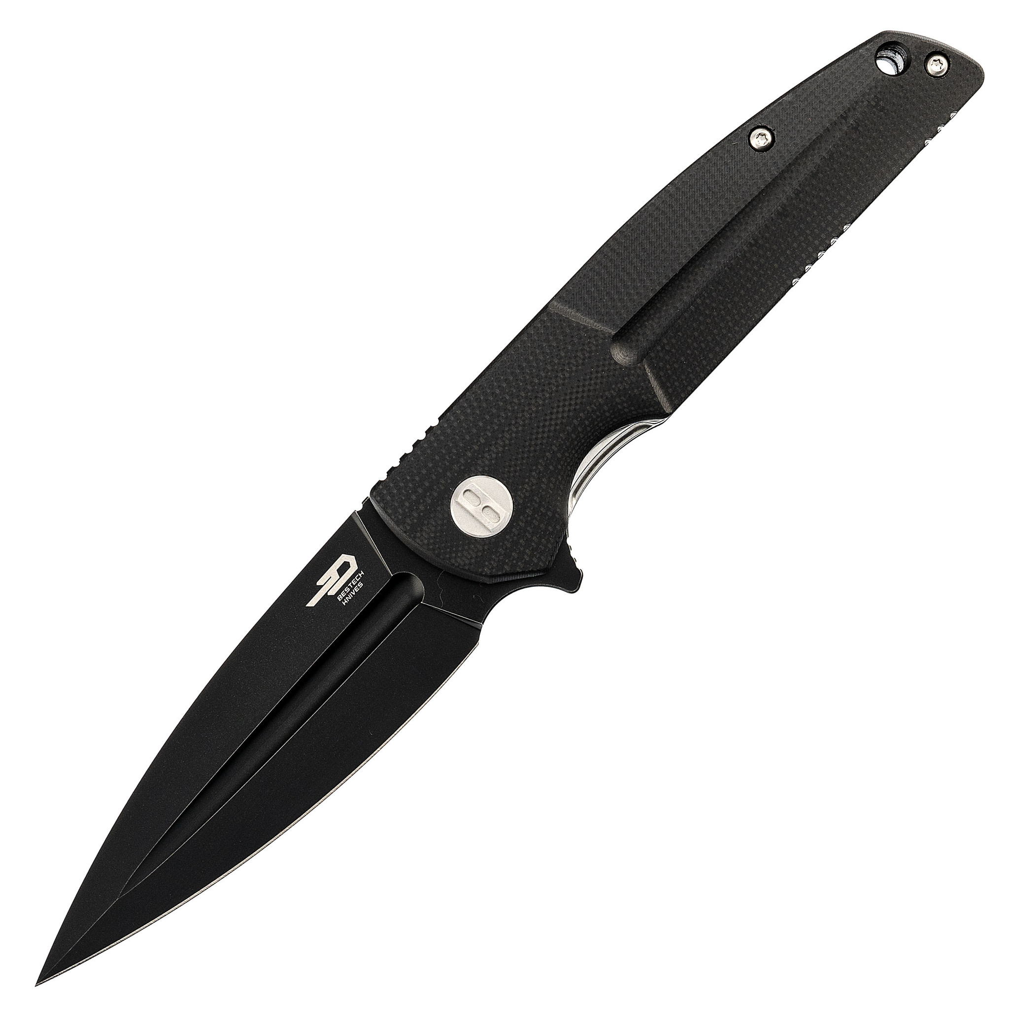 Складной нож Bestech Fin Black, сталь 14C28N, G10 Black
