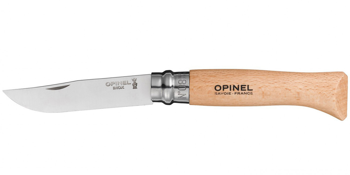 Складной Нож Opinel Stainless steel №8, нержавеющая сталь Sandvik 12C27, бук, 123080 от Ножиков