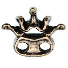 Фото Бусина для темляка Позвонок большой, мельхиор