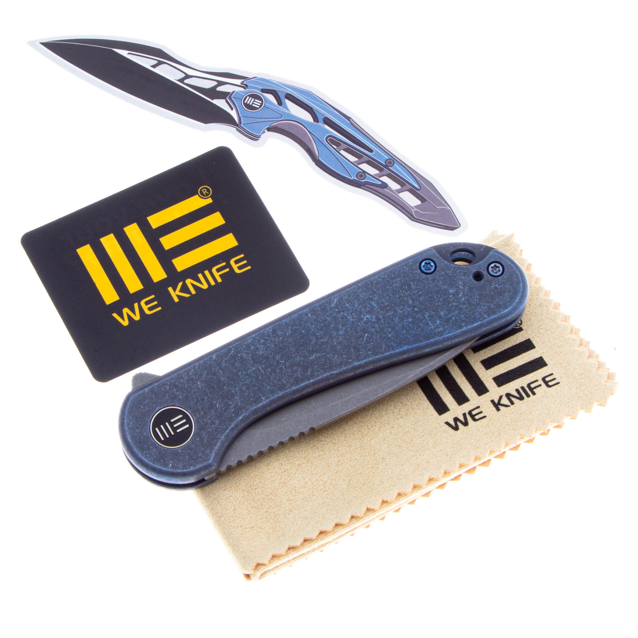 Складной нож WE Knife Elementum Blue, CPM 20CV - фото 4