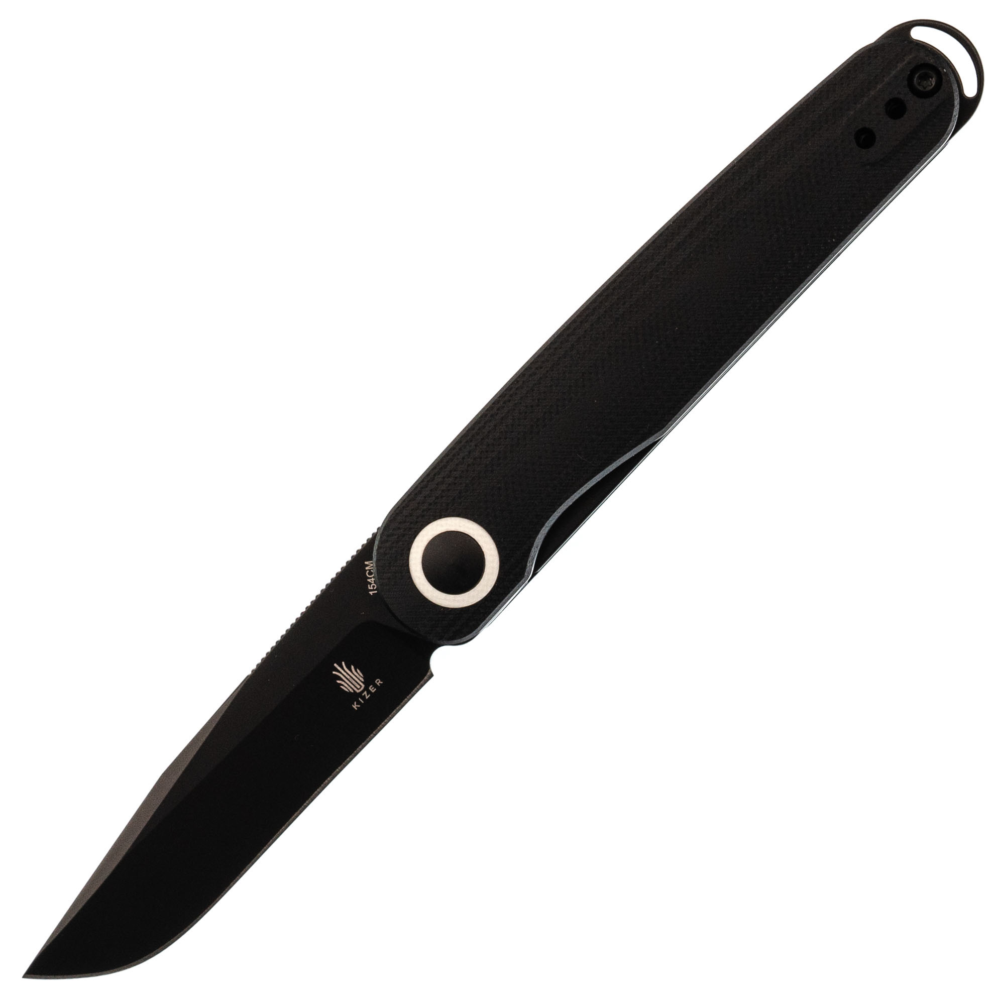 Складной нож Kizer Squidward Black, сталь 154CM, рукоять G10 - фото 1