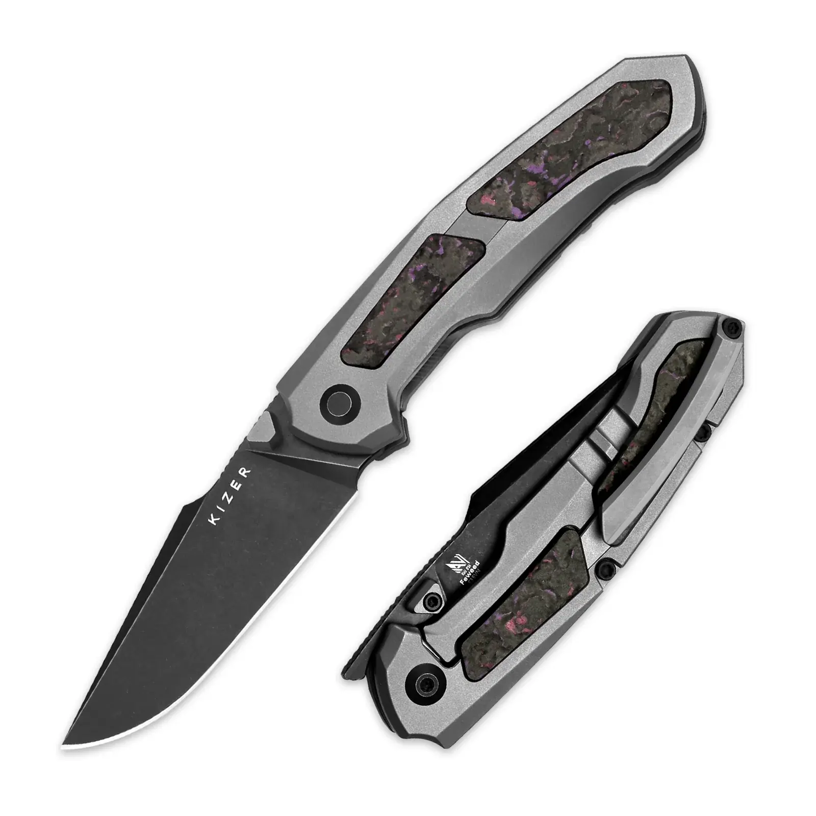 

Складной нож Kizer Feweed, сталь S35VN, рукоять карбон/титан