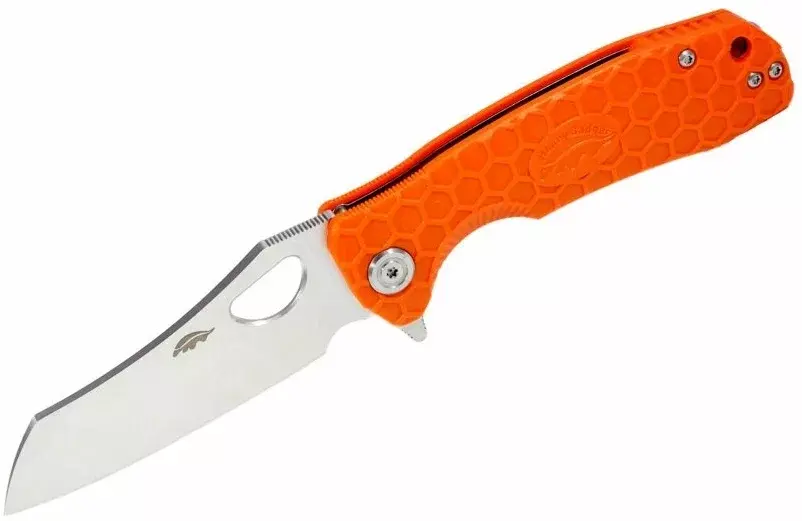 Складной нож Honey Badger Wharncleaver, сталь D2, рукоять GRN, оранжевый