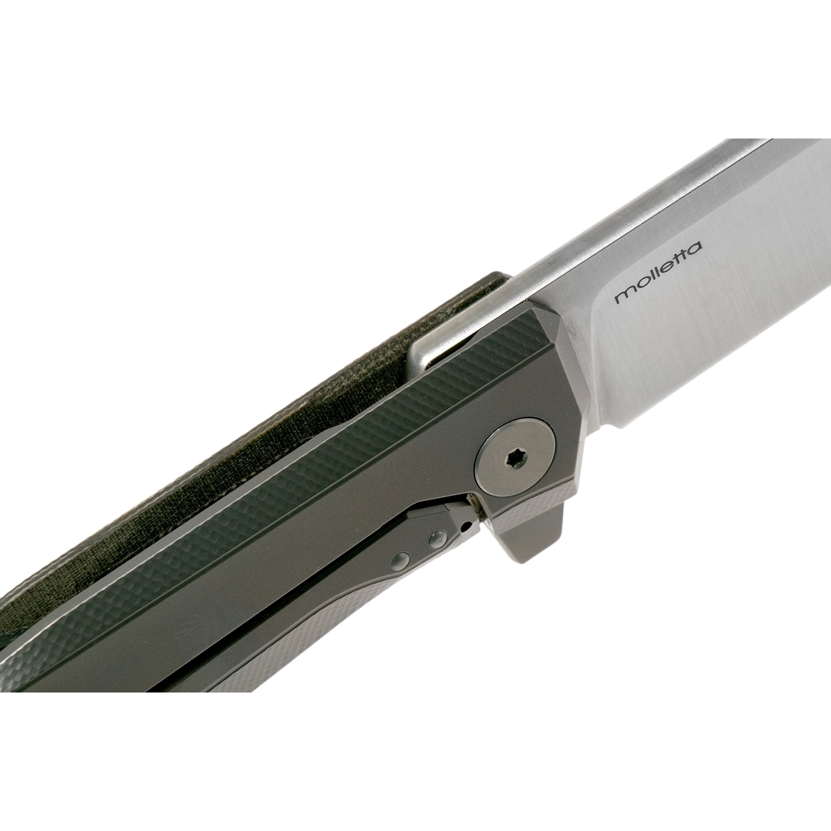 фото Складной нож lionsteel mt01 cvg, сталь m390, рукоять green canvas micarta lion steel