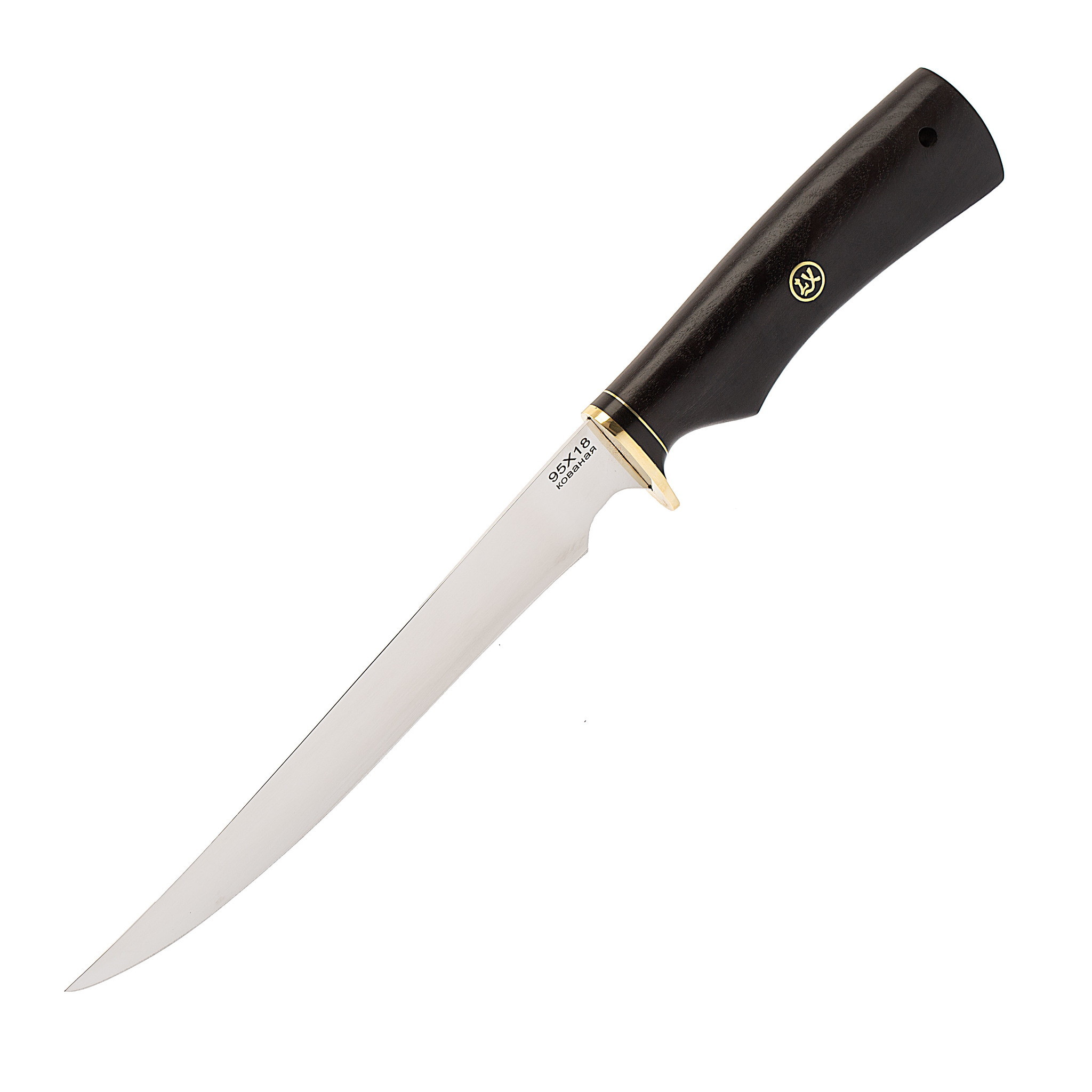 Нож Филейный большой, сталь 95х18, граб