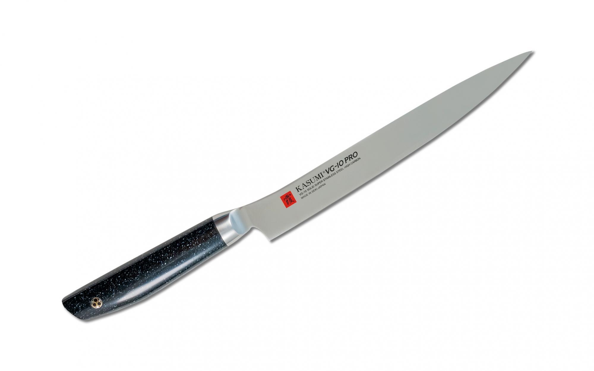 Кухонный нож слайсер для тонкой нарезки, сталь VG-10, искусственный мрамор