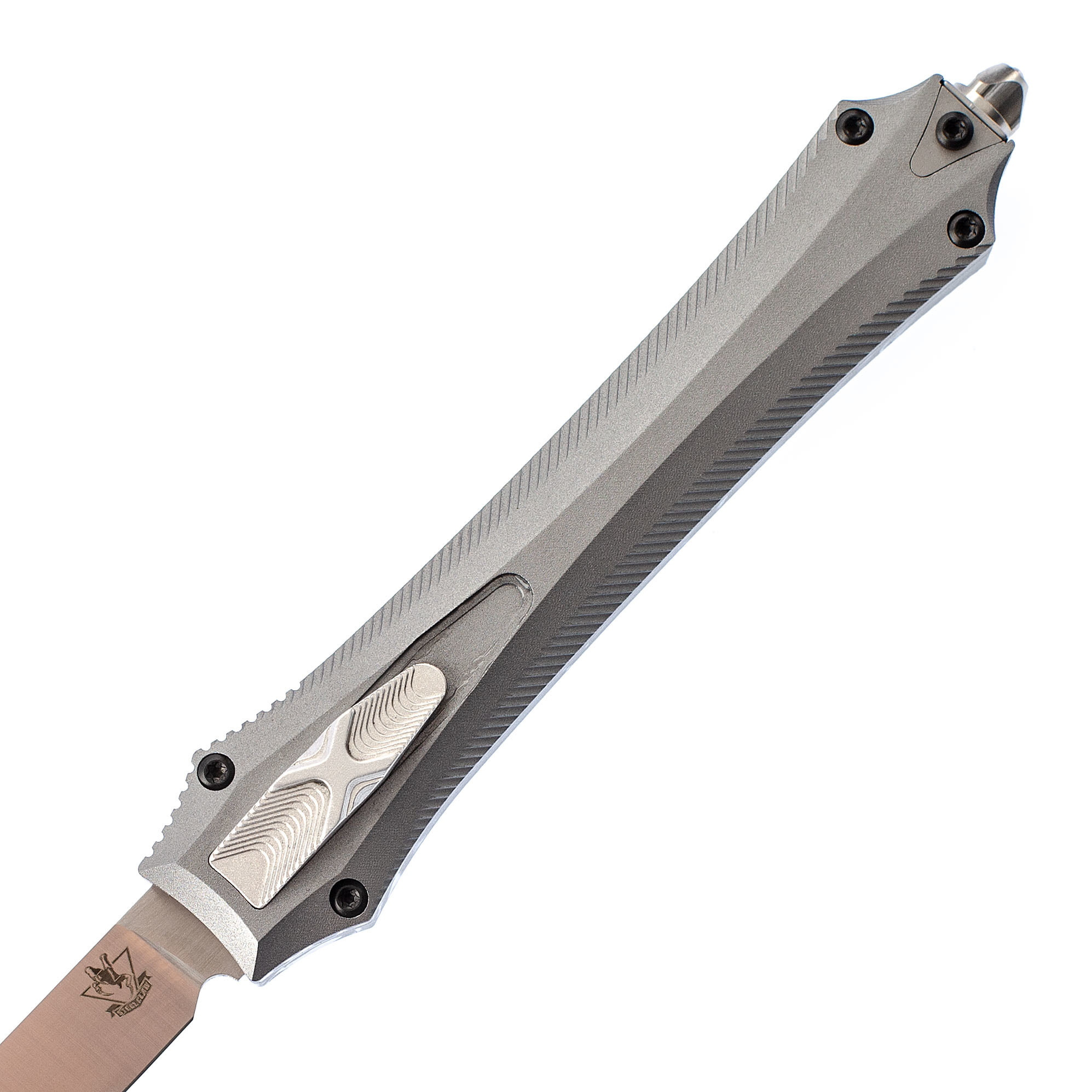 Автоматический фронтальный нож Бретер-01, сталь D2 - фото 4