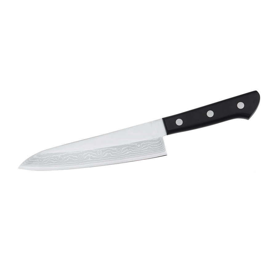 Нож Шефа Western Knife Tojiro, F-332, сталь VG-10 37 слоев, чёрный кухонный нож шефа универсал сталь 95х18