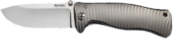 Нож складной SR-1, Solid® Gray Anodized Titanium Handle, Satin Finish Sleipner Stainless Steel