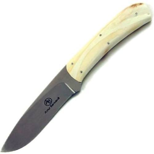 Нож с фиксированным клинком Arno Bernard Kudu, сталь N690, рукоять клык бородавочника