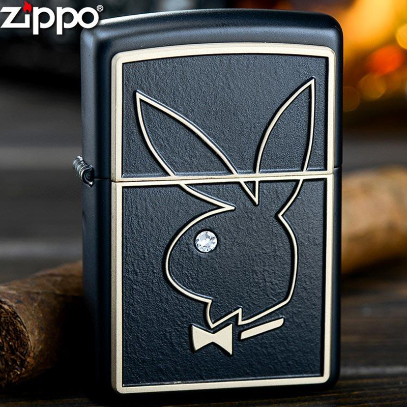 Зажигалка ZIPPO Playboy с покрытием Black Matte - фото 6