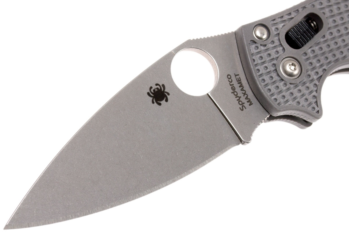Нож складной Manix 2 Spyderco 101PGY2, сталь Carpenter CTS™ - Maxamet® Micro-Melt® Alloy Satin Plain, рукоять пластик FRCP, серый - фото 10