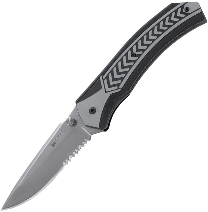 Полуавтоматический складной нож Lift Off Veff Serrations™, сталь AUS-8 Combo Edge, рукоять термопластик Zytel®/сталь