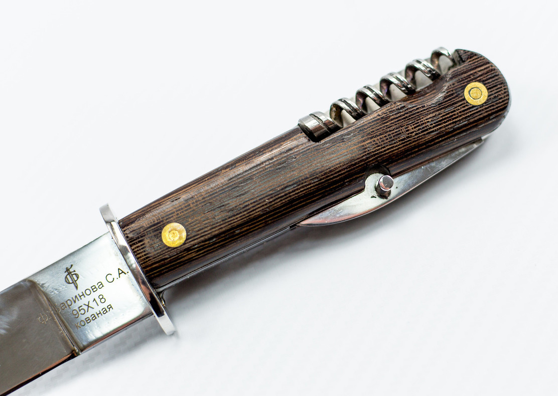Многопредметный нож Окопник (Егерский) 95Х18, венге - фото 3