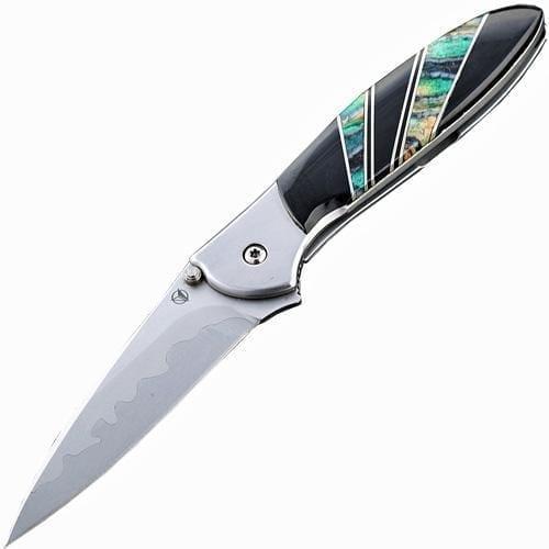 Полуавтоматический складной нож Santa Fe Kershaw Leek, сталь D2/14C28N, рукоять сталь с накладкой из зуба мамонта
