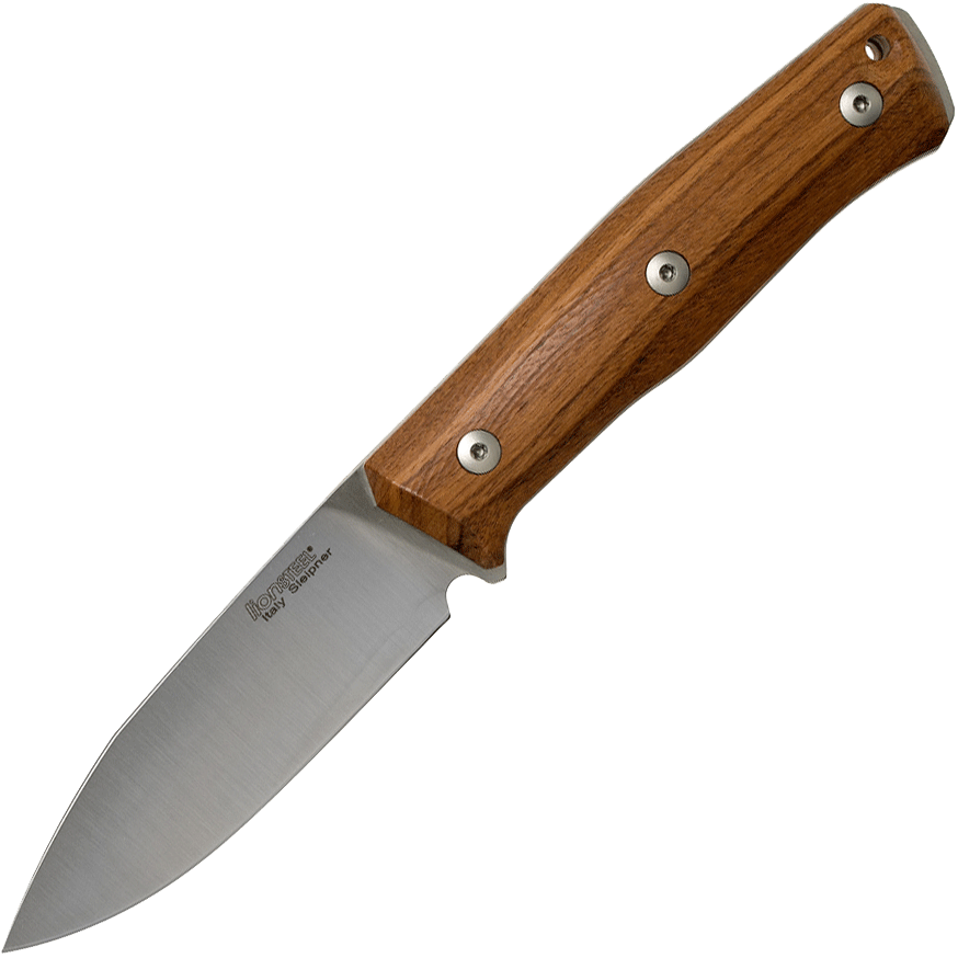 фото Нож с фиксированным клинком lionsteel b35, сталь sleipner, рукоять santos wood lion steel