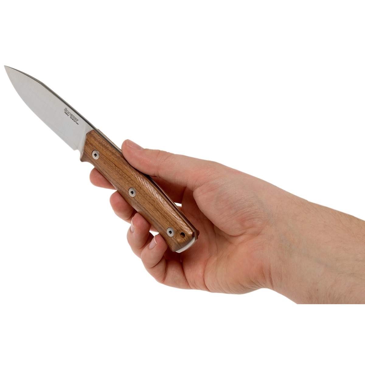 Нож с фиксированным клинком LionSteel B35, сталь Sleipner, рукоять Santos Wood - фото 7