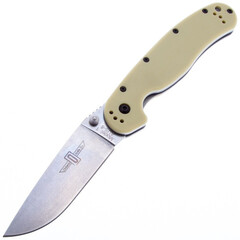 Фото Нож складной Ontario RAT-1, сталь Aus-8, Stonewash, рукоять термопластик GRN, tan