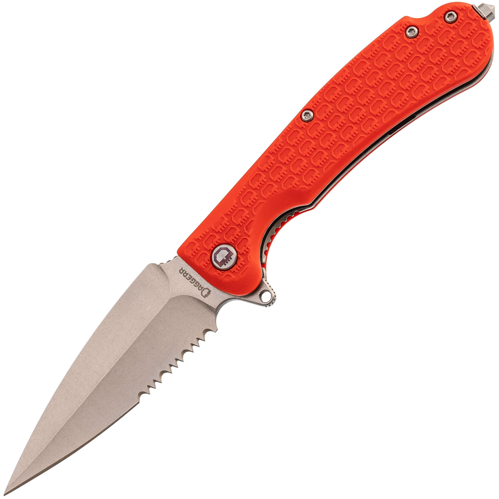 Складной нож Daggerr Urban 2 Orange SW Serrated, сталь 8Cr14MoV, рукоять FRN - фото 1