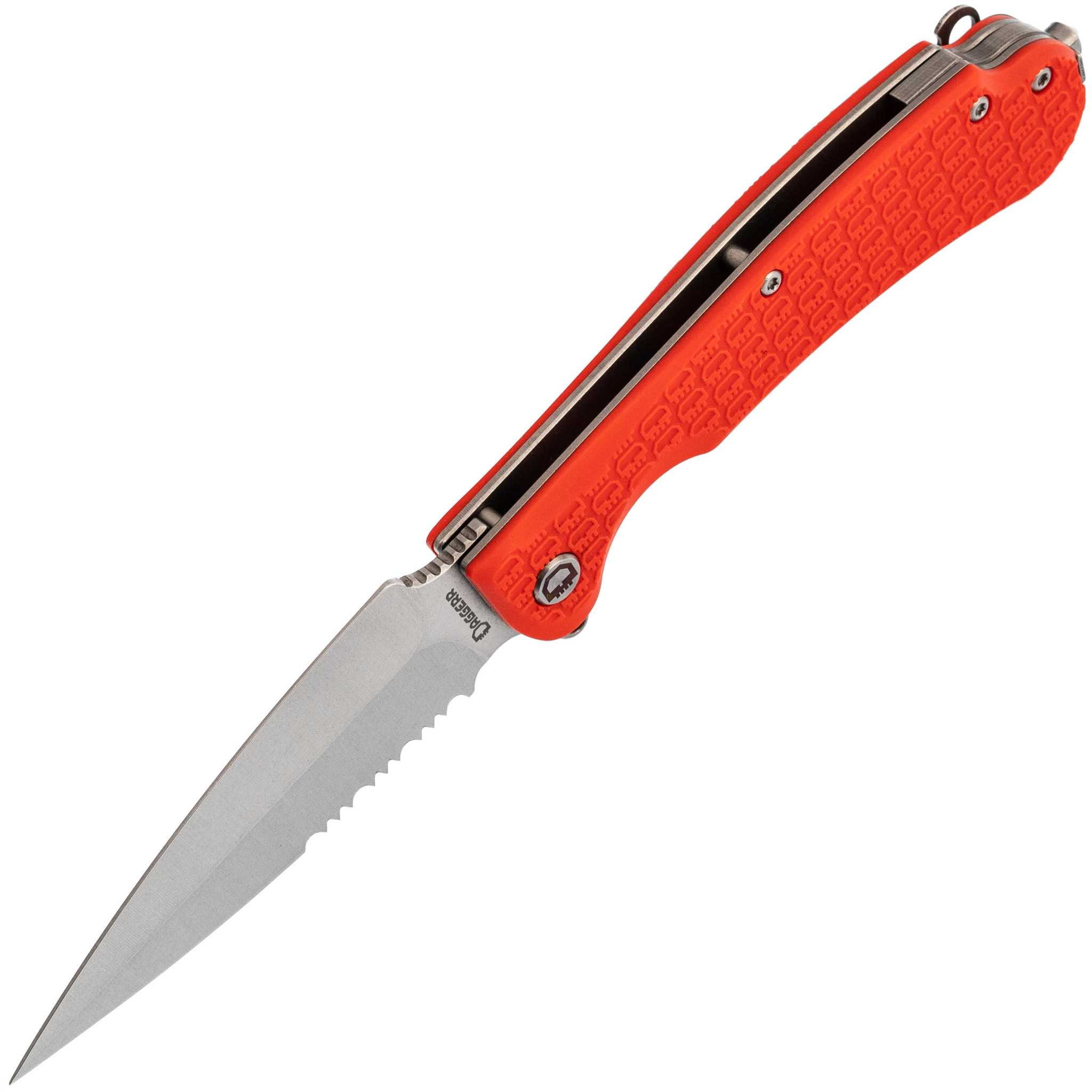 Складной нож Daggerr Urban 2 Orange SW Serrated, сталь 8Cr14MoV, рукоять FRN - фото 2