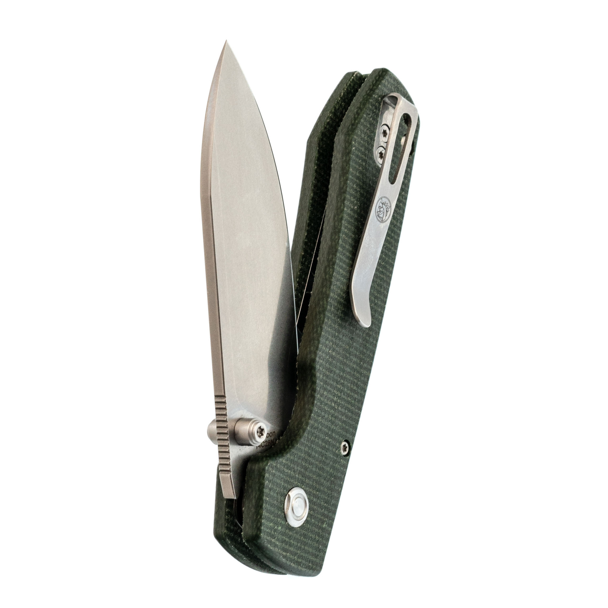 Складной нож Raccoon SW Vosteed, сталь 14C28N, рукоять микарта, зеленый - фото 5