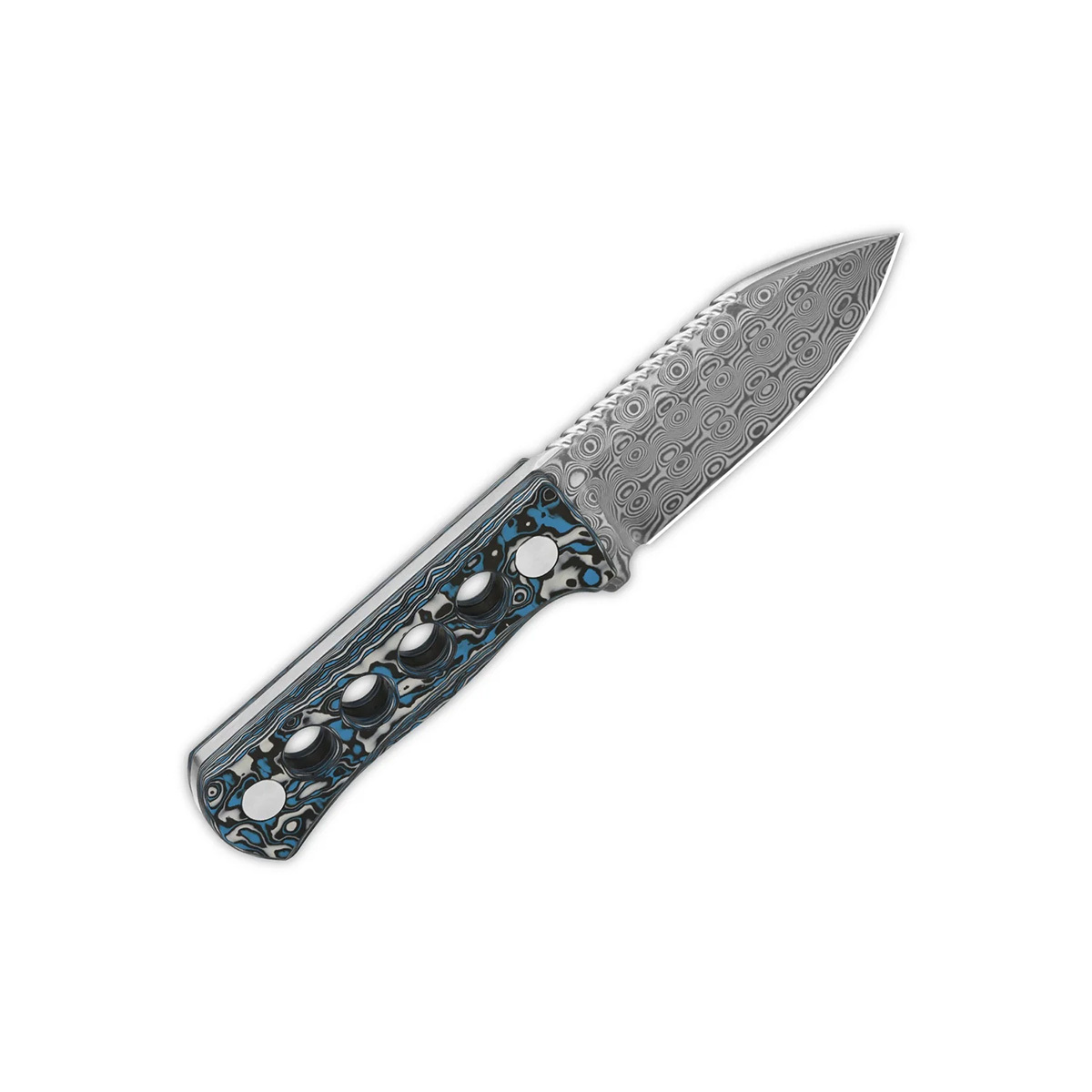 Нож  QSP Canary 6.3 см, сталь дамаск, рукоять карбон - фото 2