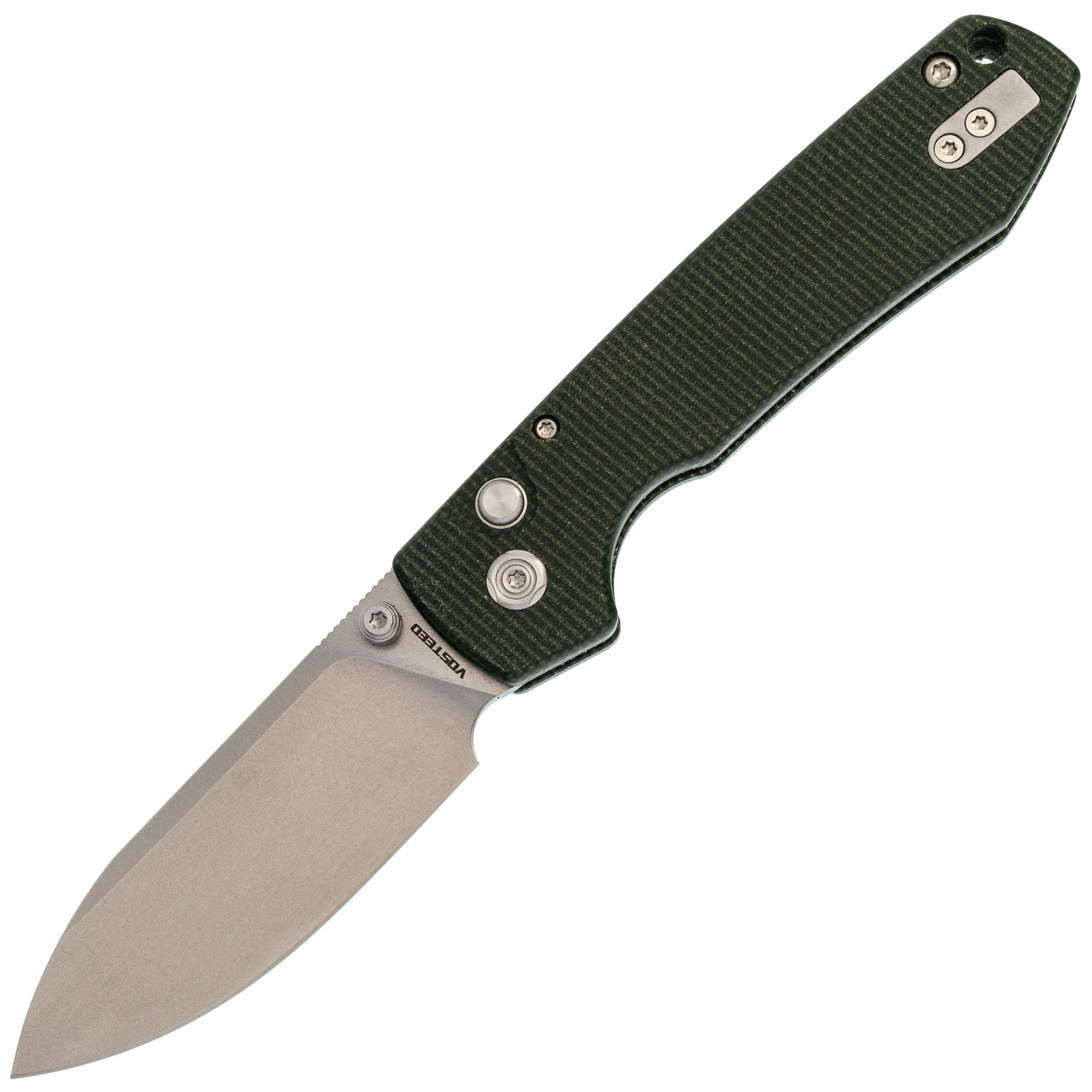 Складной нож Raccoon SW Vosteed, сталь 14C28N, рукоять микарта, зеленый