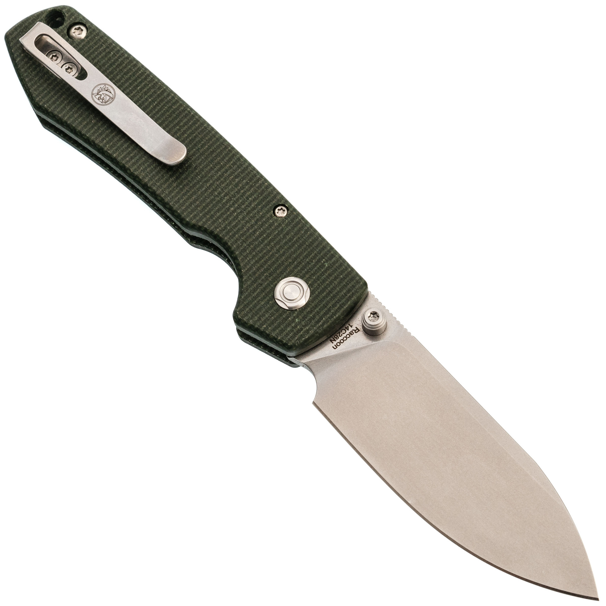 Складной нож Raccoon SW Vosteed, сталь 14C28N, рукоять микарта, зеленый - фото 3