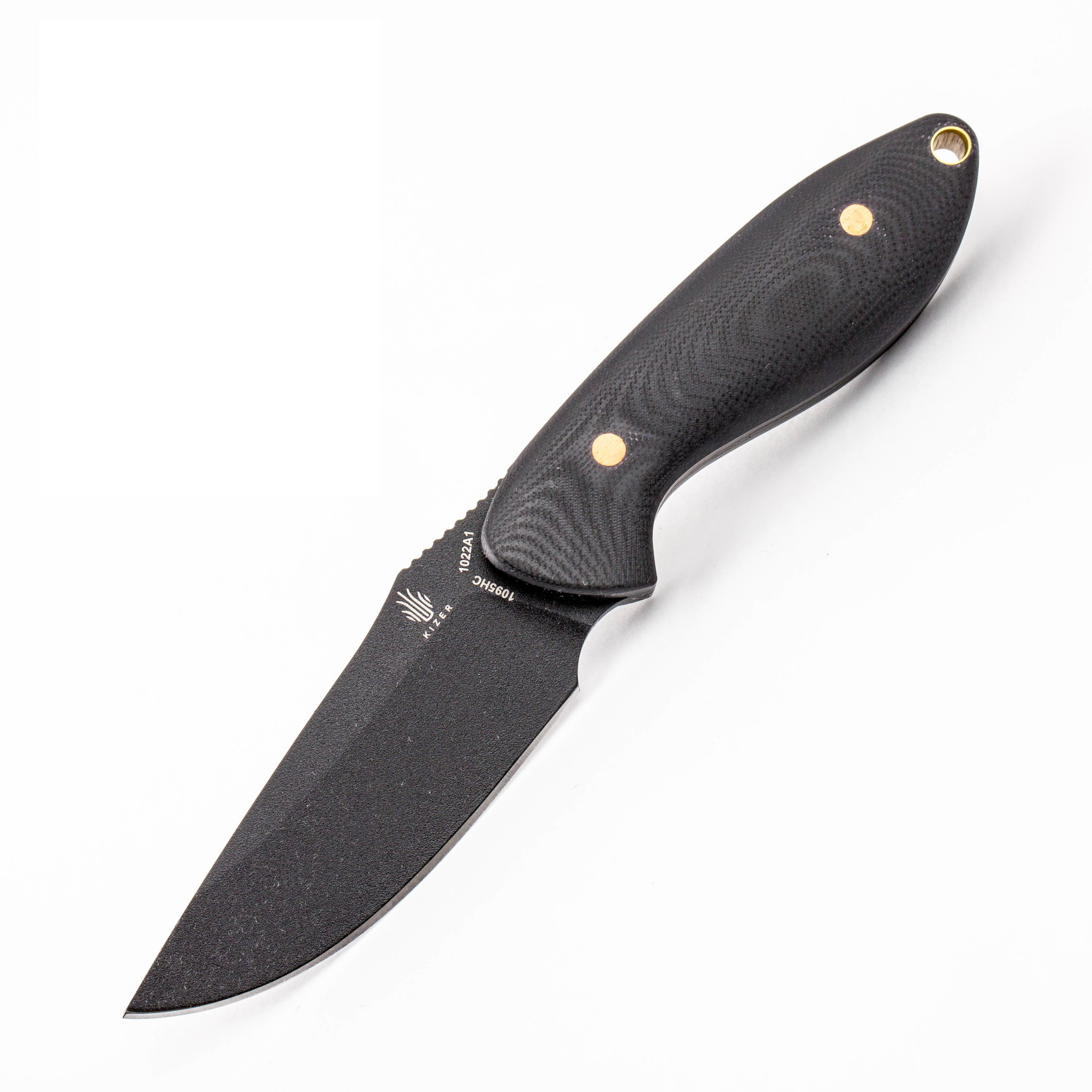 Нож Kizer Sequoia Black, сталь 1095 Carbon Steel, рукоять G10 - фото 1