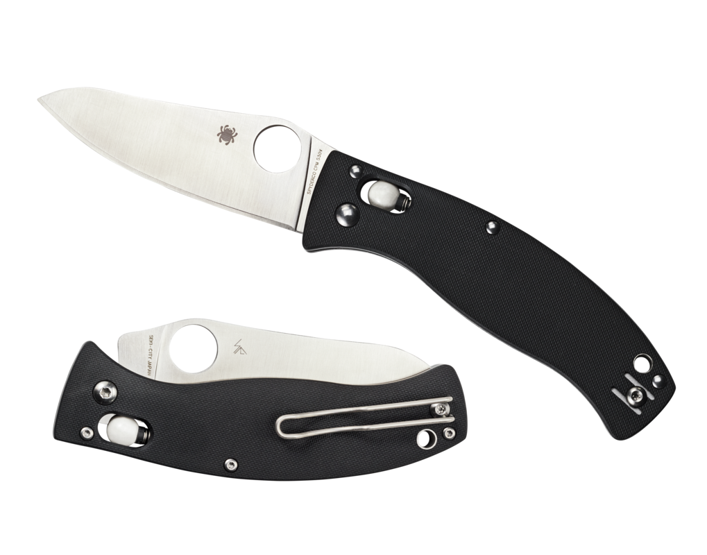 Складной нож D'Allara 3 - Spyderco 82GP3, сталь Crucible CPM® S30V™ Satin Plain, рукоять G10, чёрный - фото 2